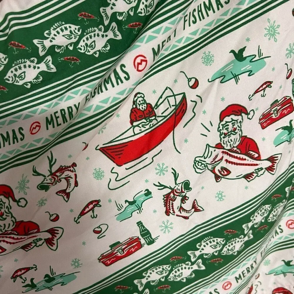Magellan Outdoor Fish Gear 3XL Swim Trunks Christmas Santa Bass Boat